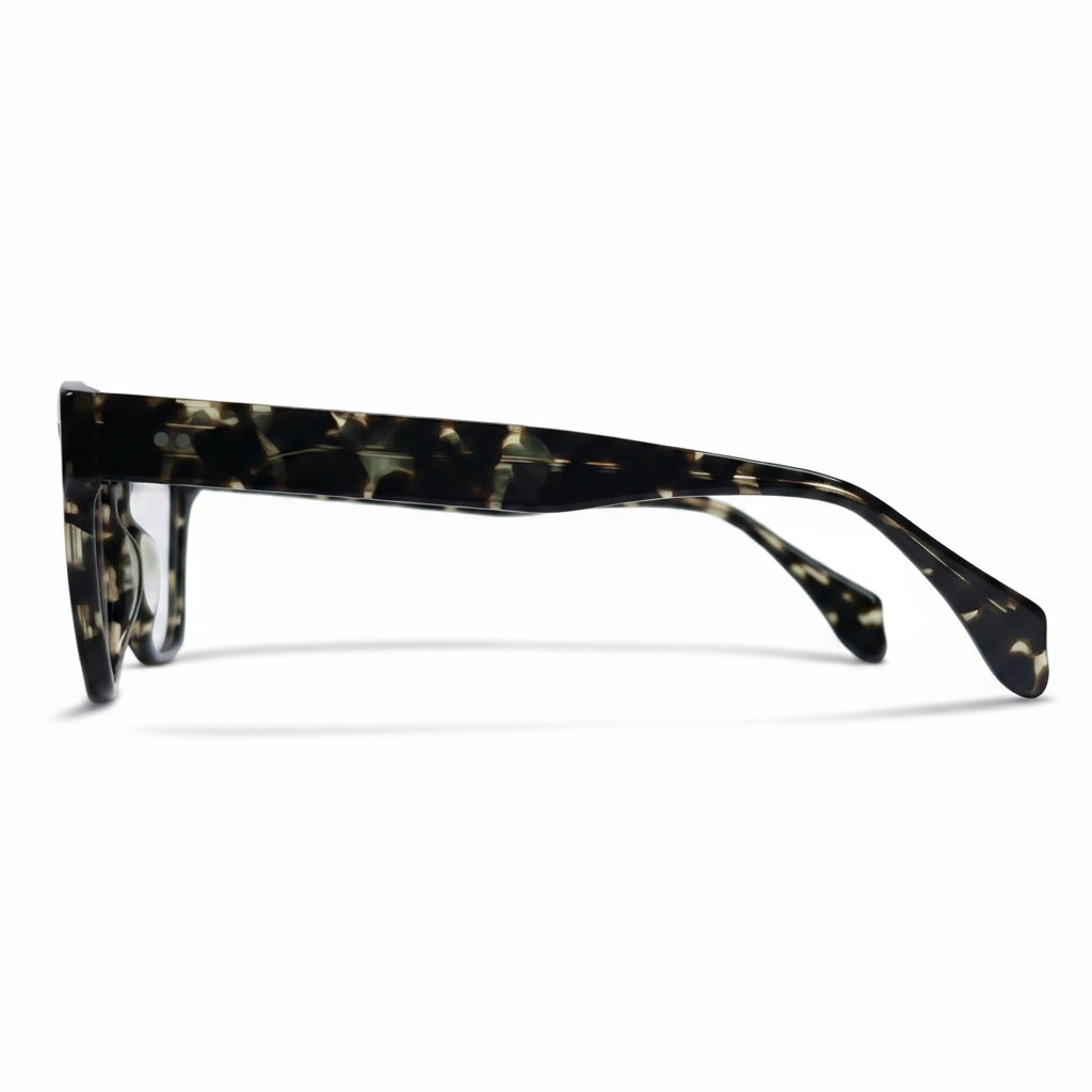 Tortoiseshell sunglasses on a white background
