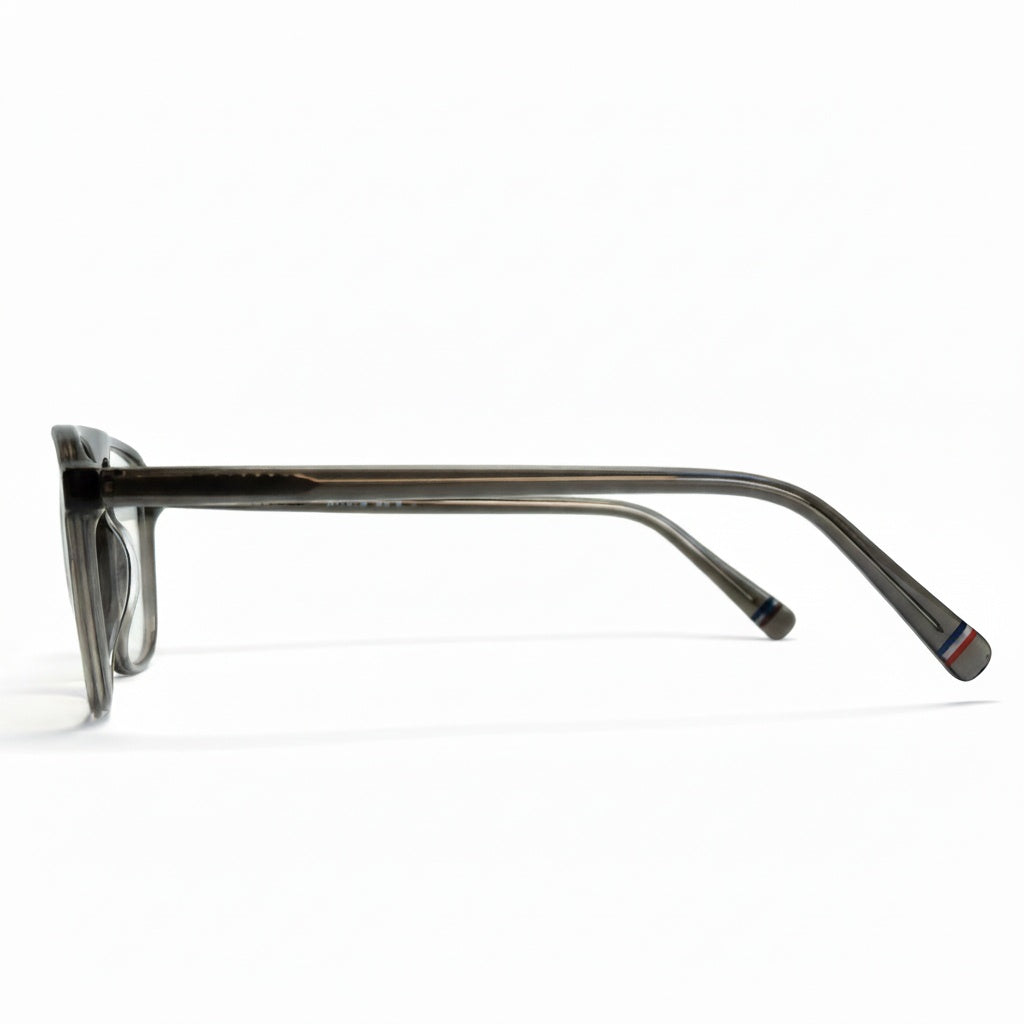 Eyeglasses with a thin frame on a white background