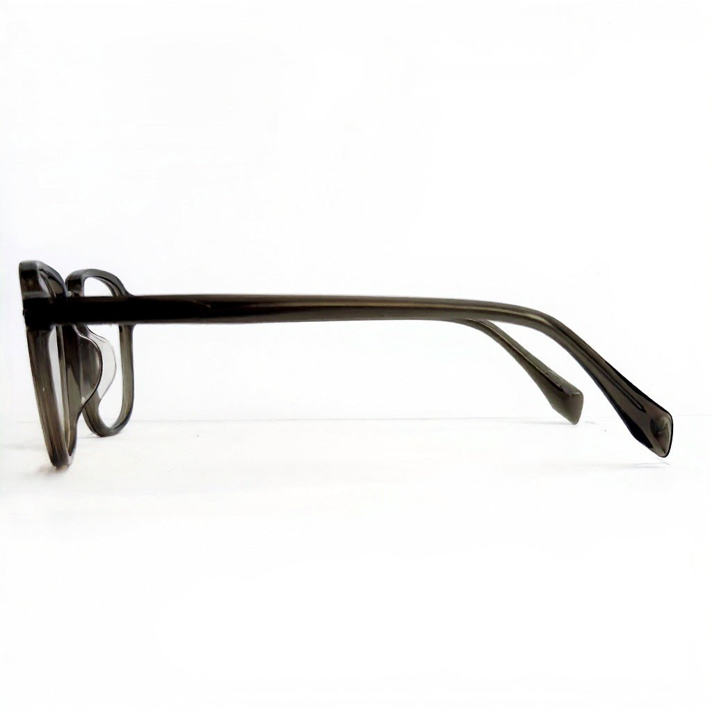 Black eyeglasses on a white background
