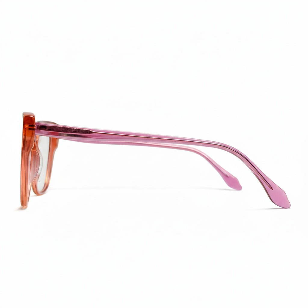 Pink sunglasses with a clear background