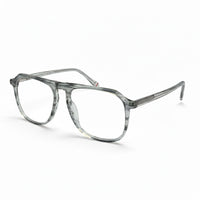 Clear eyeglasses on a white background