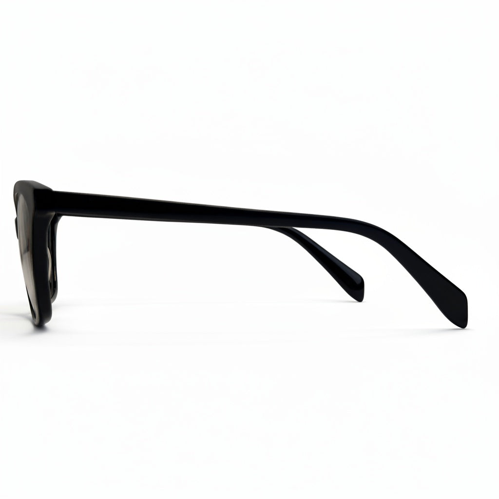 Black eyeglasses on a white background