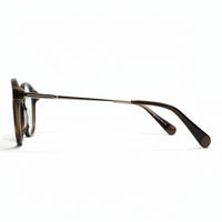 Sunglasses with brown frame and lenses on a white background