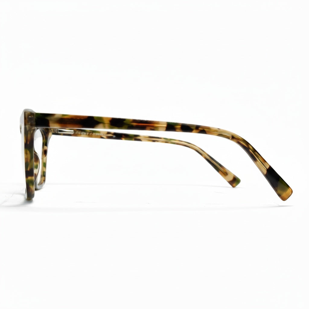 Tortoiseshell glasses on a white background