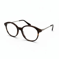 Brown eyeglasses on a white background