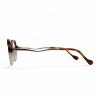 Sunglasses with tortoiseshell frame on a white background