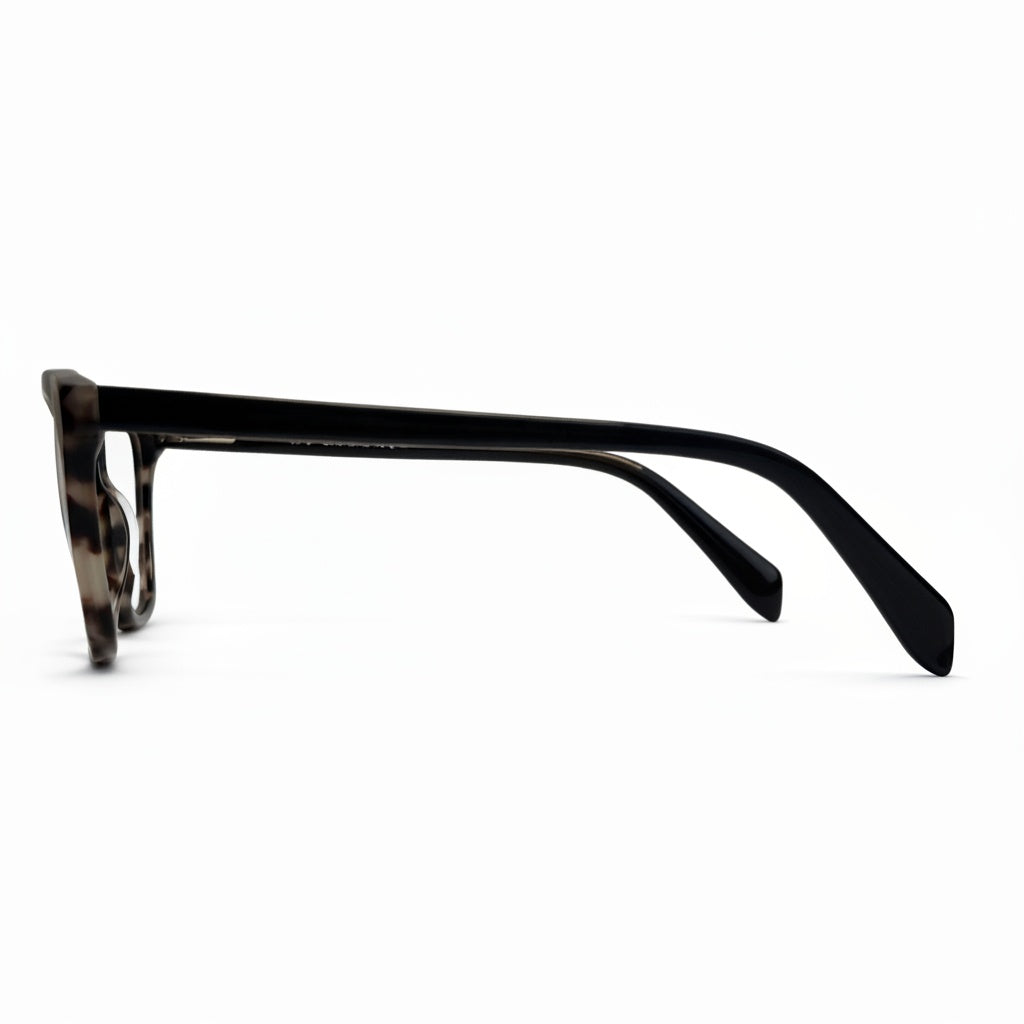 Black eyeglasses on a white background