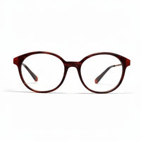 Brown eyeglasses on a white background