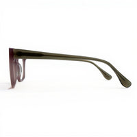 Sunglasses with a dark frame on a white background
