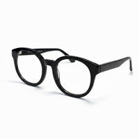 Black eyeglasses on a white background