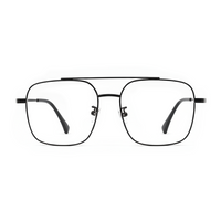 Black eyeglasses on a white background