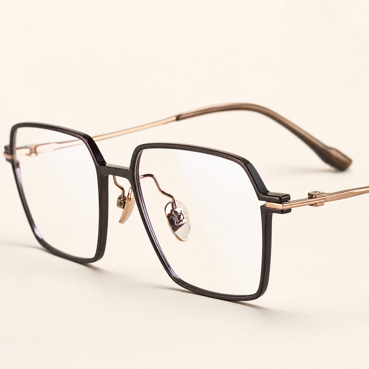 Featuring a classic round silhouette in dark red titanium, finished...