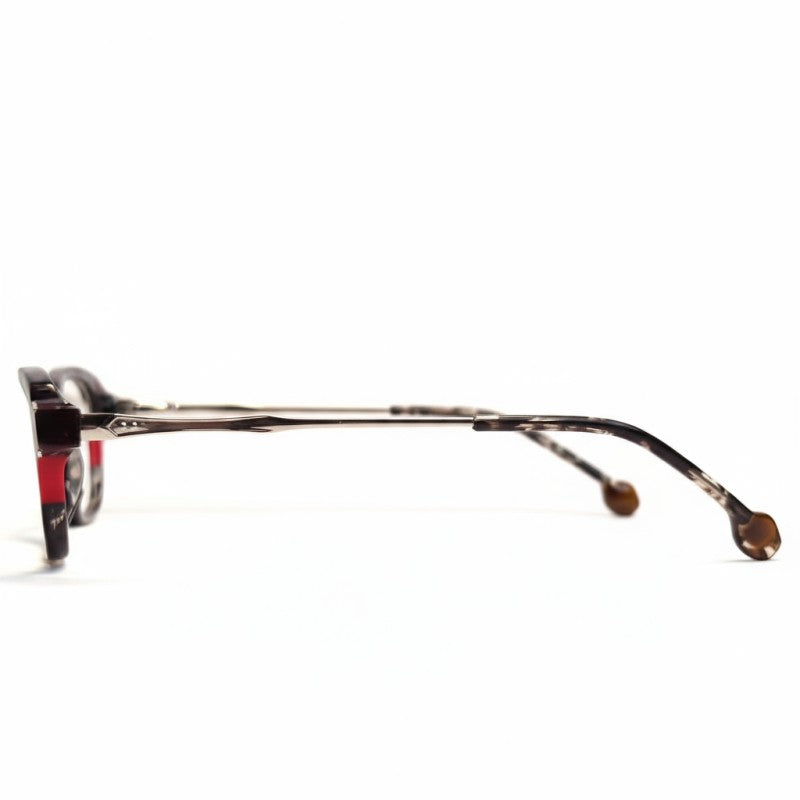 Eyeglasses with a tortoiseshell frame on a white background
