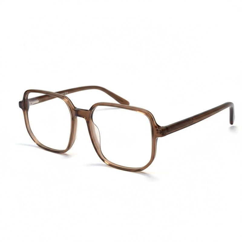 Brown eyeglasses on a white background