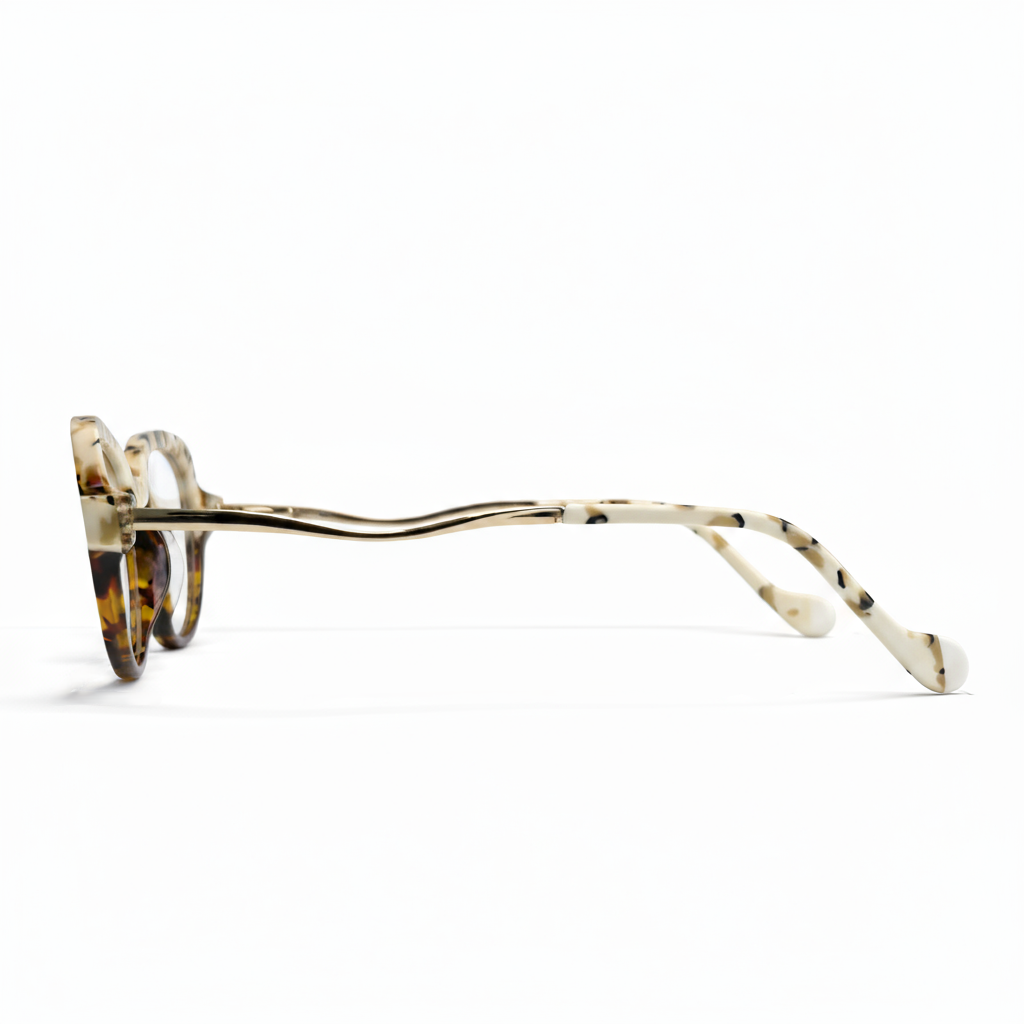 Sunglasses with tortoiseshell frame on a white background