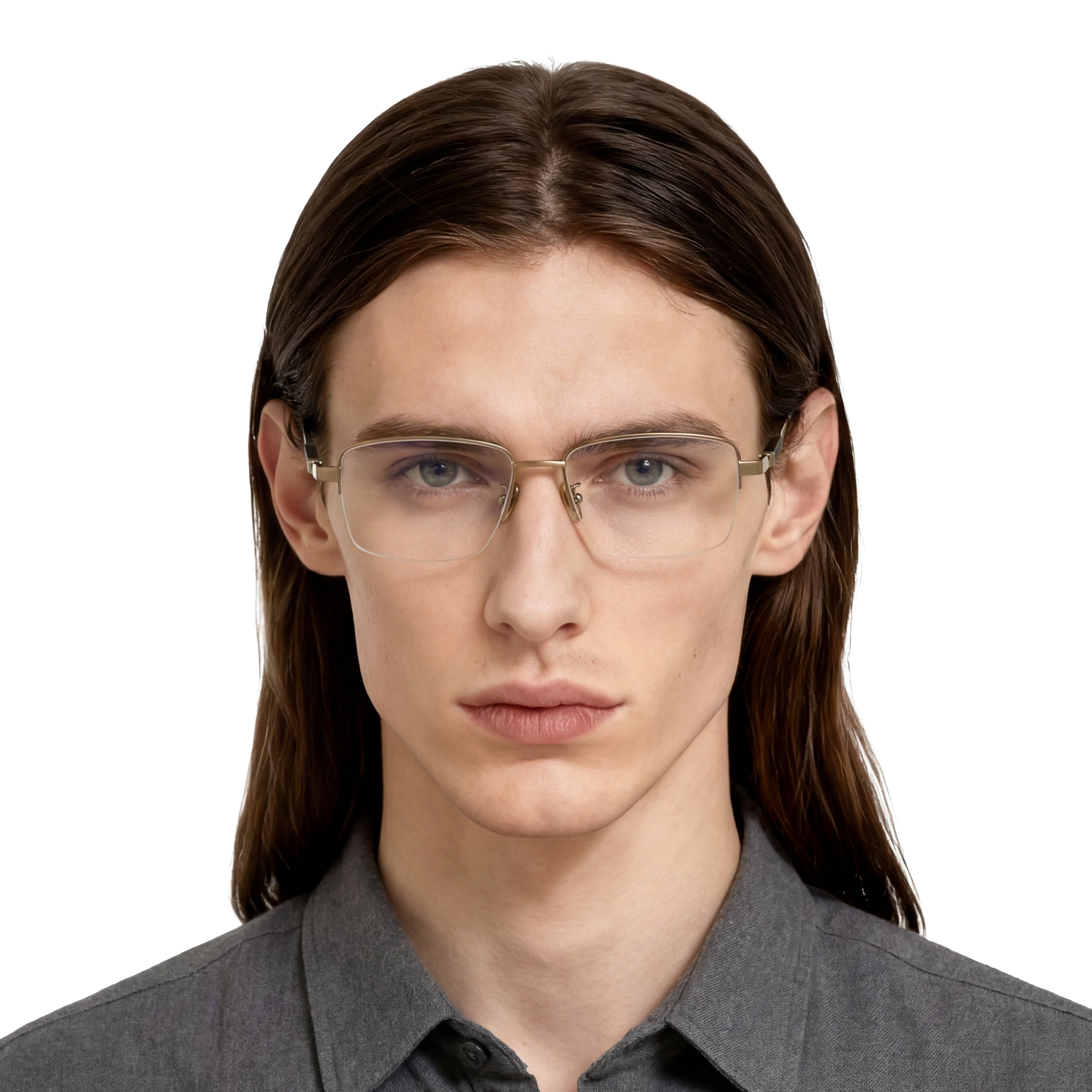 Person wearing glasses with a plain background