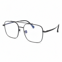 Black eyeglasses on a white background